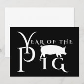 Jaar van het varken kaart (Voorkant / Achterkant)