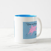 Jaar van het varken, vliegende varkenswand, mokken (Voorkant rechts)