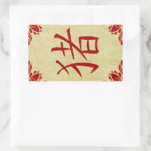 Jaar van het Varkenspsymbool Vlaamse Lijst Rechthoekige Sticker (Tas)