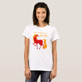 Jaar van het Vuur Paard 2026 Chinese Zodiac Vrouwe T-shirt (Voorkant volledig)