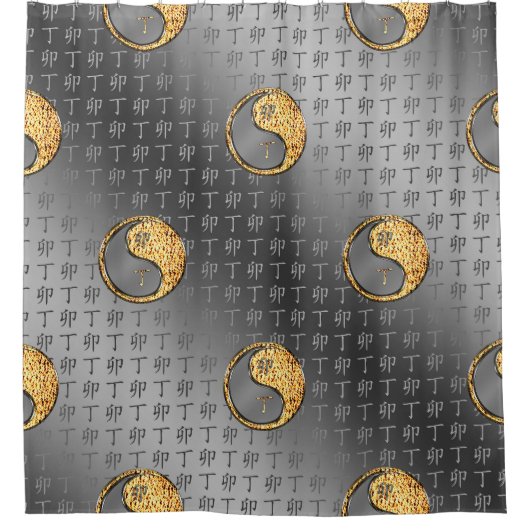 Jaar van het Vuurkonijn Douchegordijn (Voorkant)