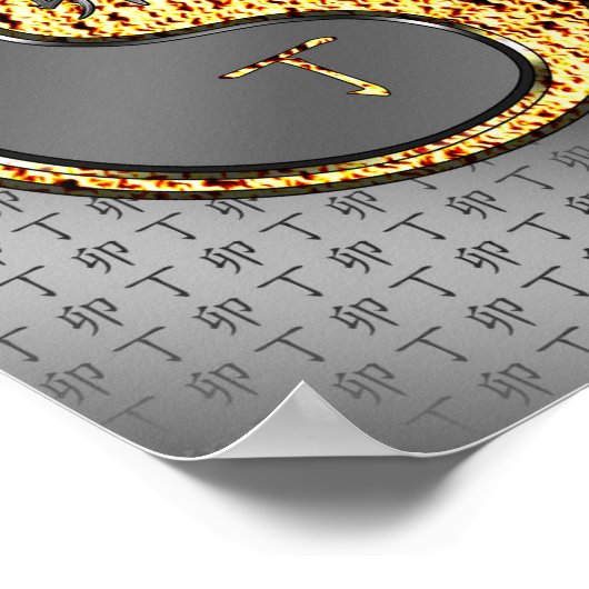 Jaar van het Vuurkonijn Poster (Hoek)