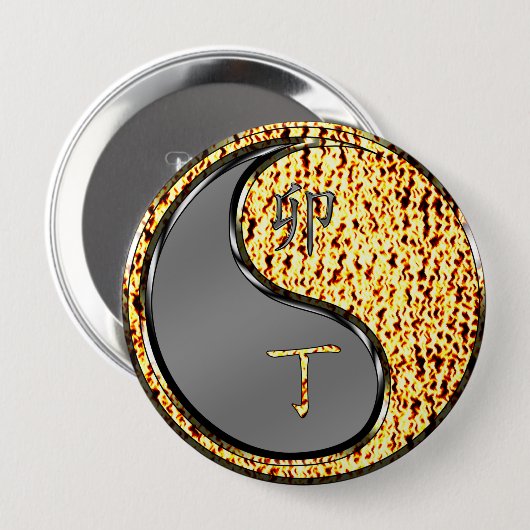 Jaar van het Vuurkonijn Ronde Button 4,0 Cm (Voorkant /achterkant)