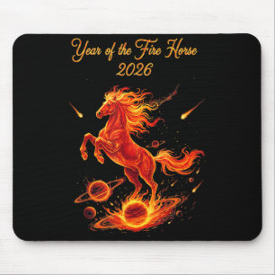 Jaar van het vuurpaard 2026 Chinees nieuwjaar maan Muismat