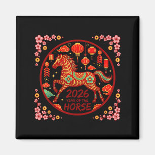 Jaar van het vuurpaard 2026 Chinese dierenriem 196 Magneet