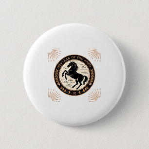 Jaar van het Vuurpaard 2026 Feestelijk Chinees Nie Ronde Button 5,7 Cm