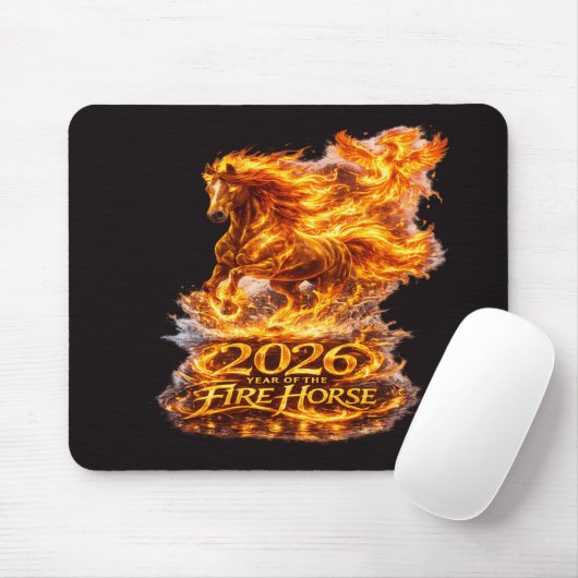 Jaar van het Vuurpaard 2026 Muismat (Met muis)