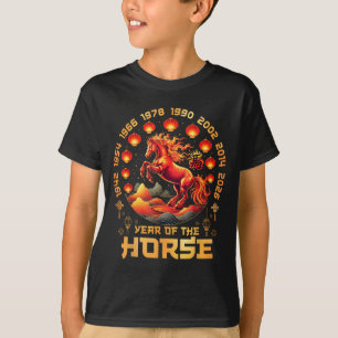 Jaar van het Vuurpaard Chinees Nieuwjaar 2026 Deco T-shirt