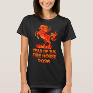 Jaar van het Vuurpaard, Chinese Zodiak Maansnieuwe T-shirt