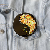 Jaar van het Vuurpaard Ronde Button 4,0 Cm (In situ)