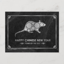 Jaar van het witte metaal 2020 feestdagenkaart