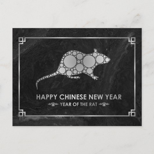 Jaar van het witte metaal 2020 feestdagenkaart (Voorkant)