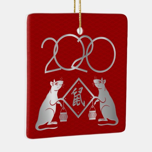 Jaar van het witte metaal 2020 keramisch ornament (Rechts)