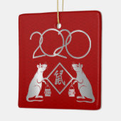 Jaar van het witte metaal 2020 keramisch ornament (Links)