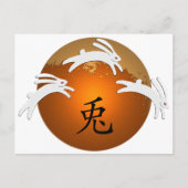 Jaar van konijn/haas briefkaart (Voorkant)