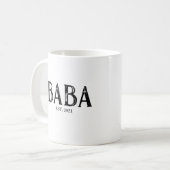 Jaar van oprichting Baba Koffiemok (Voorkant links)