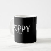 Jaar van oprichting van Poppy Koffiemok (Voorkant links)
