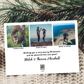 Jaar van Reizen Fotocollage Home voor de Feestdage Feestdagenkaart