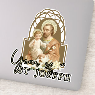 Jaar van Sint Joseph Child Jesus Katholieke Prayer Sticker