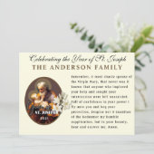 Jaar van St. Jozef Katholiek Memorare Gebed Kaart (Staand voorkant)