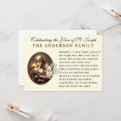 Jaar van St. Jozef Katholieke Memorare Gebed Kaart (Voorkant / Achterkant in situ)