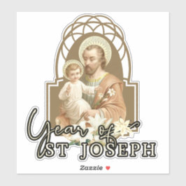 Jaar van St. Jozef Kind Jezus Katholiek Gebed Sticker