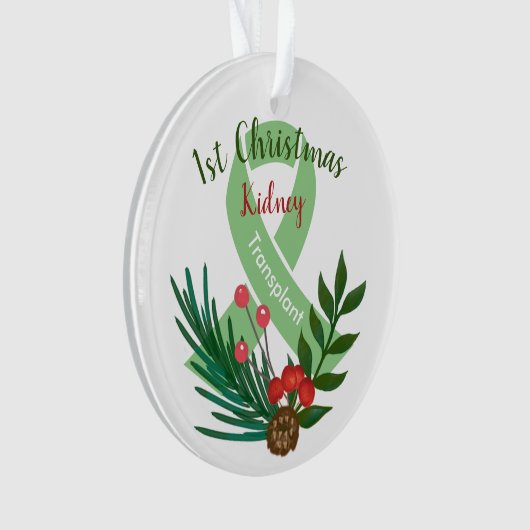 Jaar van transplantatie Kerst  Ornament (voorkant)