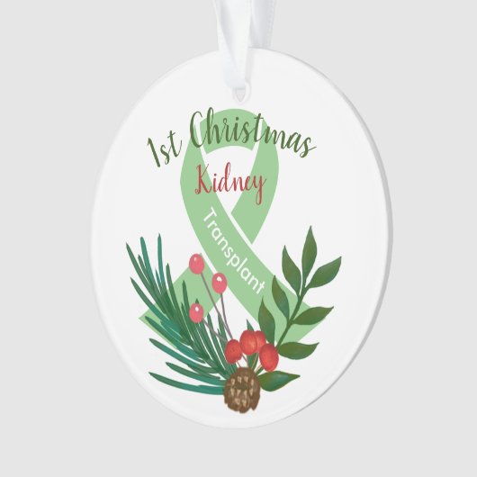 Jaar van transplantatie Kerst  Ornament (voorkant)