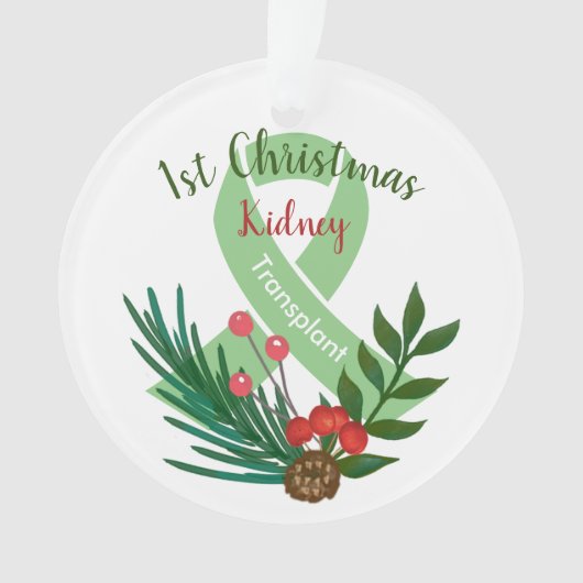 Jaar van transplantatie Kerst  Ornament (voorkant)