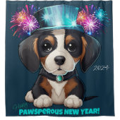 Jaar van Woofs! Douchegordijn (Voorkant)