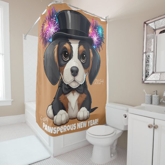 Jaar van Woofs! Douchegordijn (In situ)