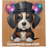 Jaar van Woofs! Douchegordijn (Voorkant)