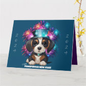 Jaar van Woofs! Kaart (Gele Bloem)