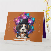 Jaar van Woofs! Kaart (Gele Bloem)