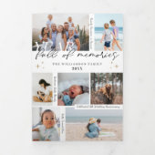 Jaar vol herinneringen foto collage en hoogtepunte drieluik wenskaart (Cover)