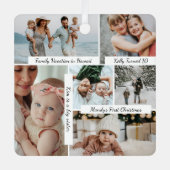 Jaar vol herinneringen Foto Collage & Highlight Metalen Ornament (Voorkant)