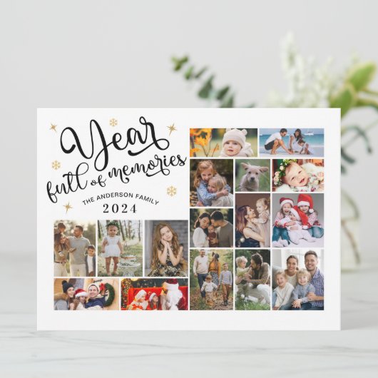 Jaar vol herinneringen foto collage jaaroverzicht (Staand voorkant)