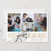 Jaar vol herinneringen foto collage jaaroverzicht feestdagenkaart (Voorkant)