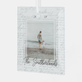 Jaar vol met herinneringen Familie Fotogeheugenpen Glas Ornament (Voorkant links)