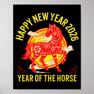 Jaar Vuur Paard Chinese Maankalender Poster