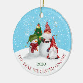 Jaar waarop we feestelijke kerst keramisch ornament (Links)