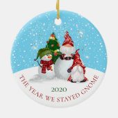 Jaar waarop we feestelijke kerst keramisch ornament (Achterkant)