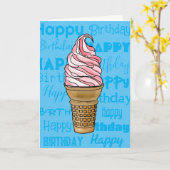 Jaar zo zoet als je bent - Ice Cream Verjaardagska Kaart (Gele Bloem)