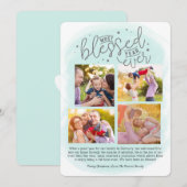 Jaar zonder been in Review Blue| Feestdagenkaart (Voorkant / Achterkant)