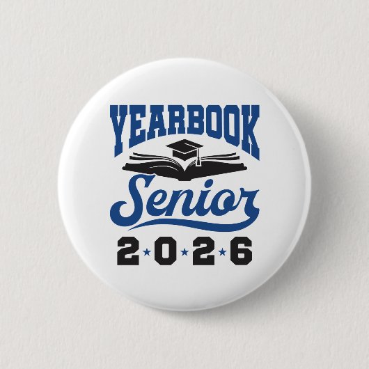 Jaarboek eindexamenklas 2026 ronde button 5,7 cm (Voorkant)