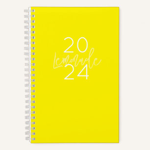 Jaarboek Jaarnaam Preppy Green White Citroen Notitieboek