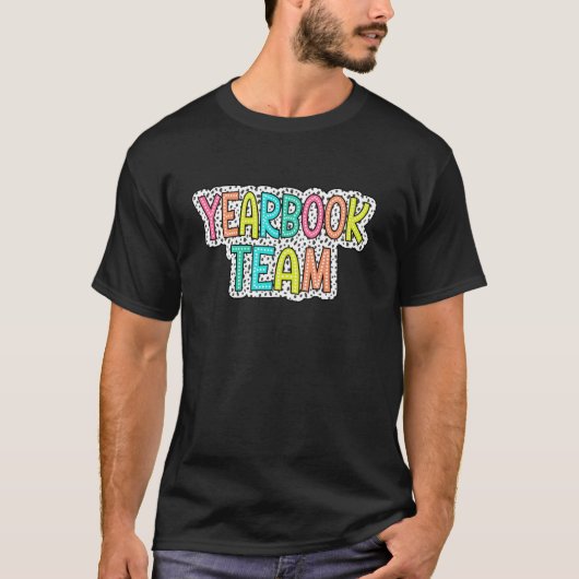 Jaarboek Team Personeel Teacher Editor School Publ T-shirt (Voorkant)