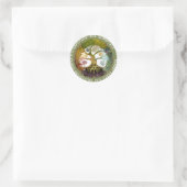 Jaargetijden | Boom des levens Ronde Sticker (Tas)