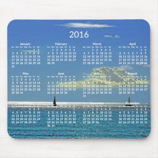 Jaarkalender 2016 Muismatten Strand Foto (Voorkant)