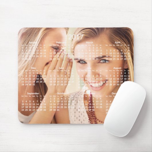 Jaarkalender 2017 Muismat Voeg foto toe (Met muis)